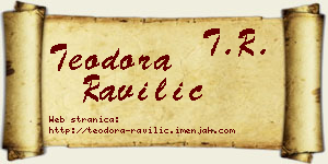 Teodora Ravilić vizit kartica